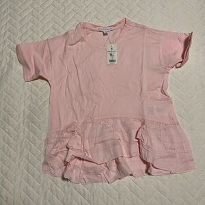 Rockets of Awesome Charming Pink Ruffle Tee, NWT, Size 4/5